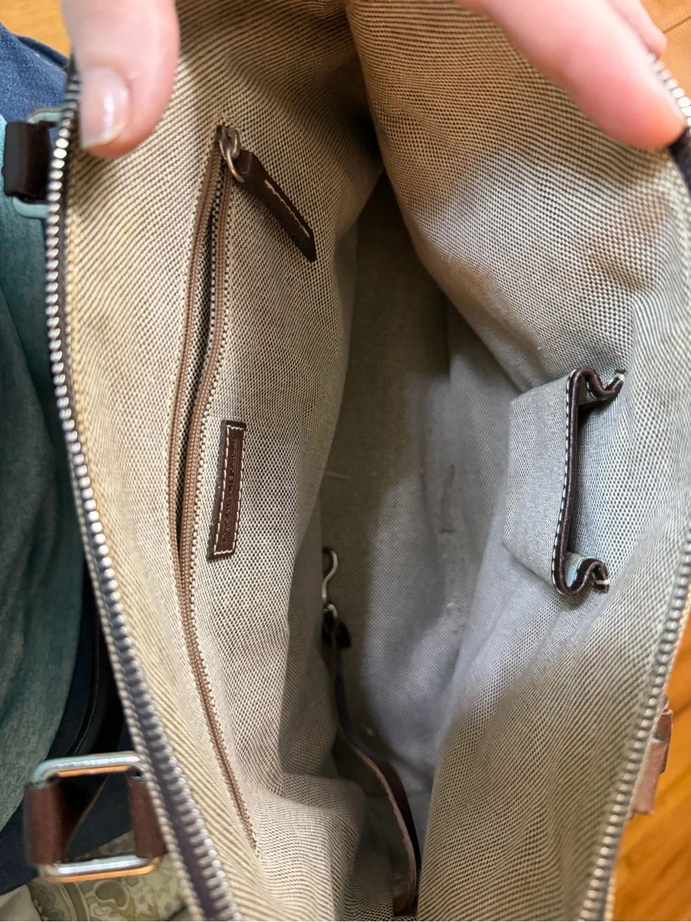 Dooney & Bourke Brown & Tan Logo Dome Satchel